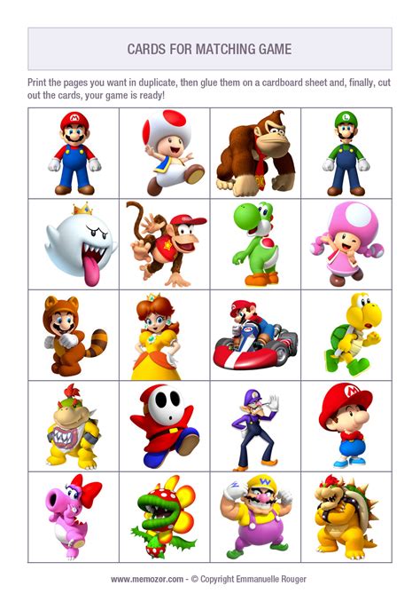 Printable Mario Kart Characters